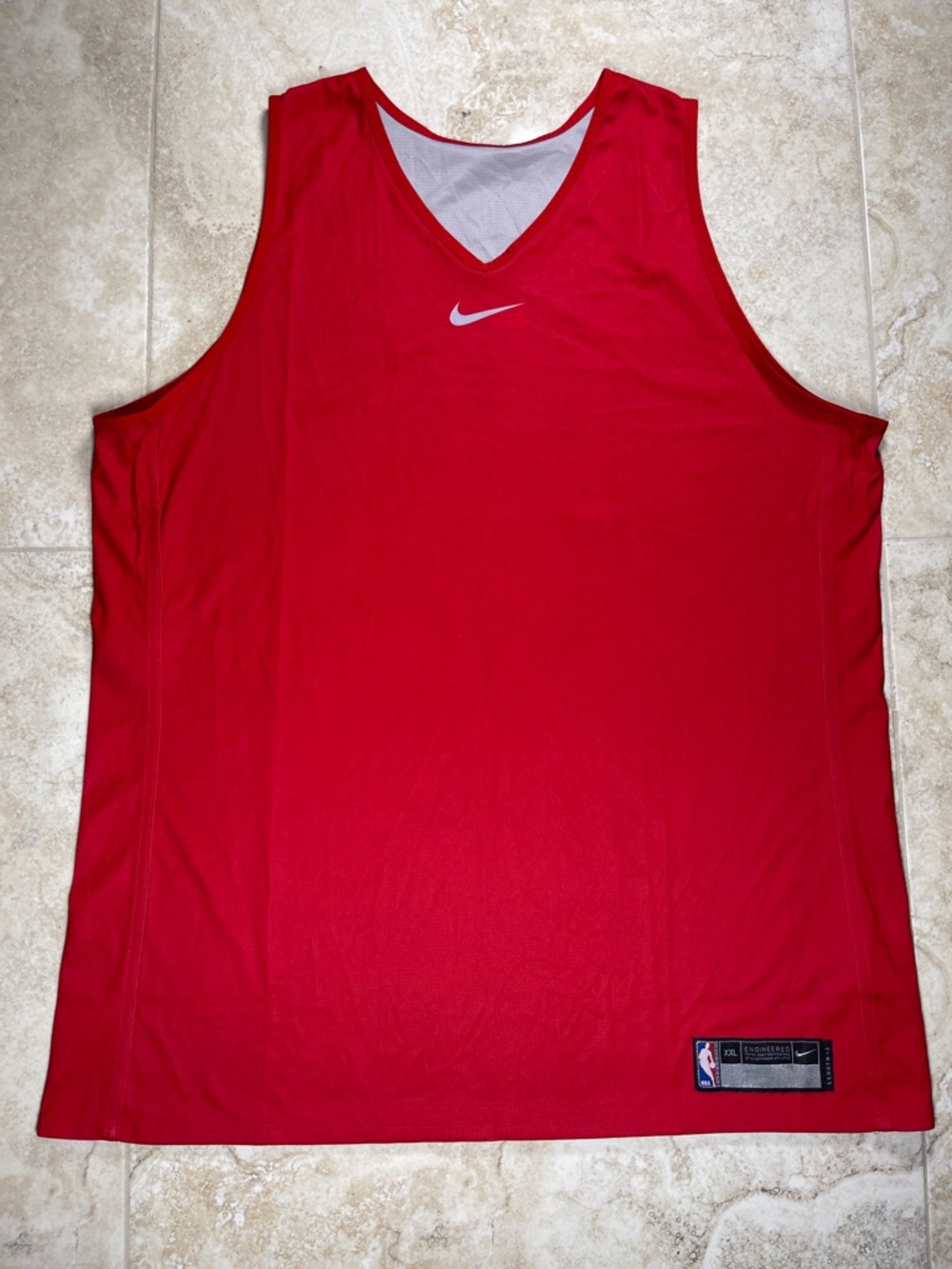 Nike NBA Reversible Basketball Practice Jersey Red Grey Size XXLT